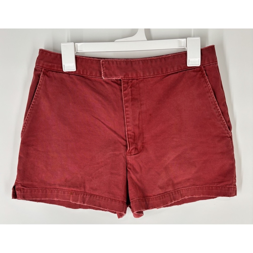 Abercrombie & Fitch Womens True Y2K Cargo Shorts Sz 10 Red Preppy‎ Mini Retro